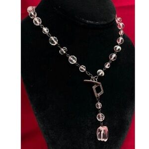Silpada Retired Sterling Silver Glass Nugget Bead Necklace‎ 32”